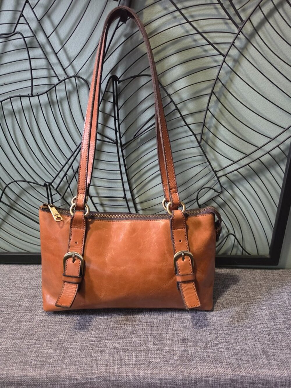 Patricia Nash Cognac Leather Shoulder Bag
